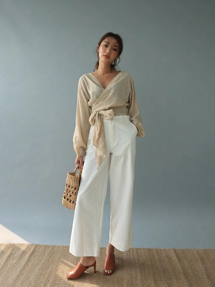 Quần dài nữ màu trắng