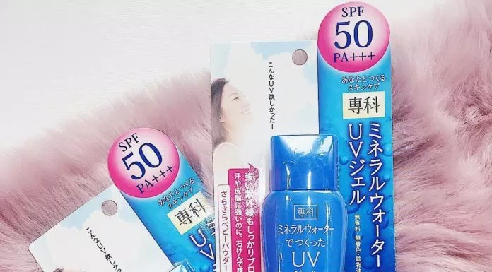 Review kem chống nắng Shiseido Hada Senka Mineral Water UV Gel SPF 50/PA+++