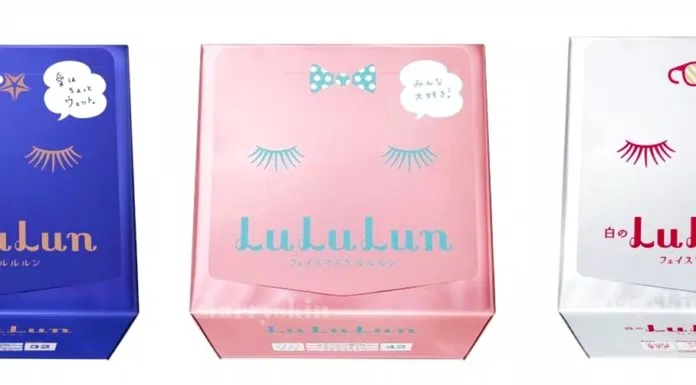 Lululun với 3 dòng mặt nạ cơ bản đang hot nhất của hãng: màu trắng (dưỡng trắng) – màu hồng (dưỡng ẩm) – màu tím (chống lão hóa) - (Ảnh: Internet)