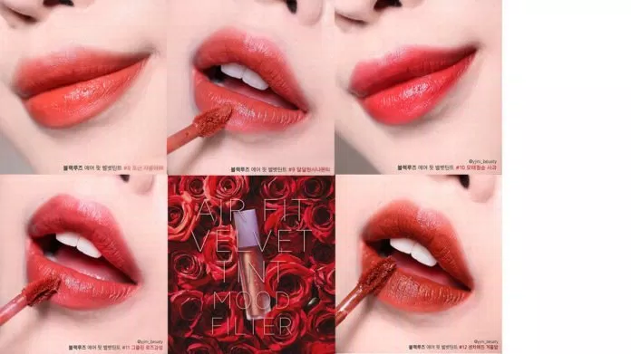Các màu son của Black Rouge Air Fit Velvet Tint: Mood Filter (nguồn: Internet)