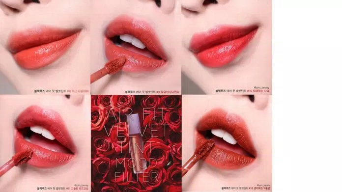 Lipstick colors of Black Rouge Air Fit Velvet Tint: Mood Filter (source: Internet)
