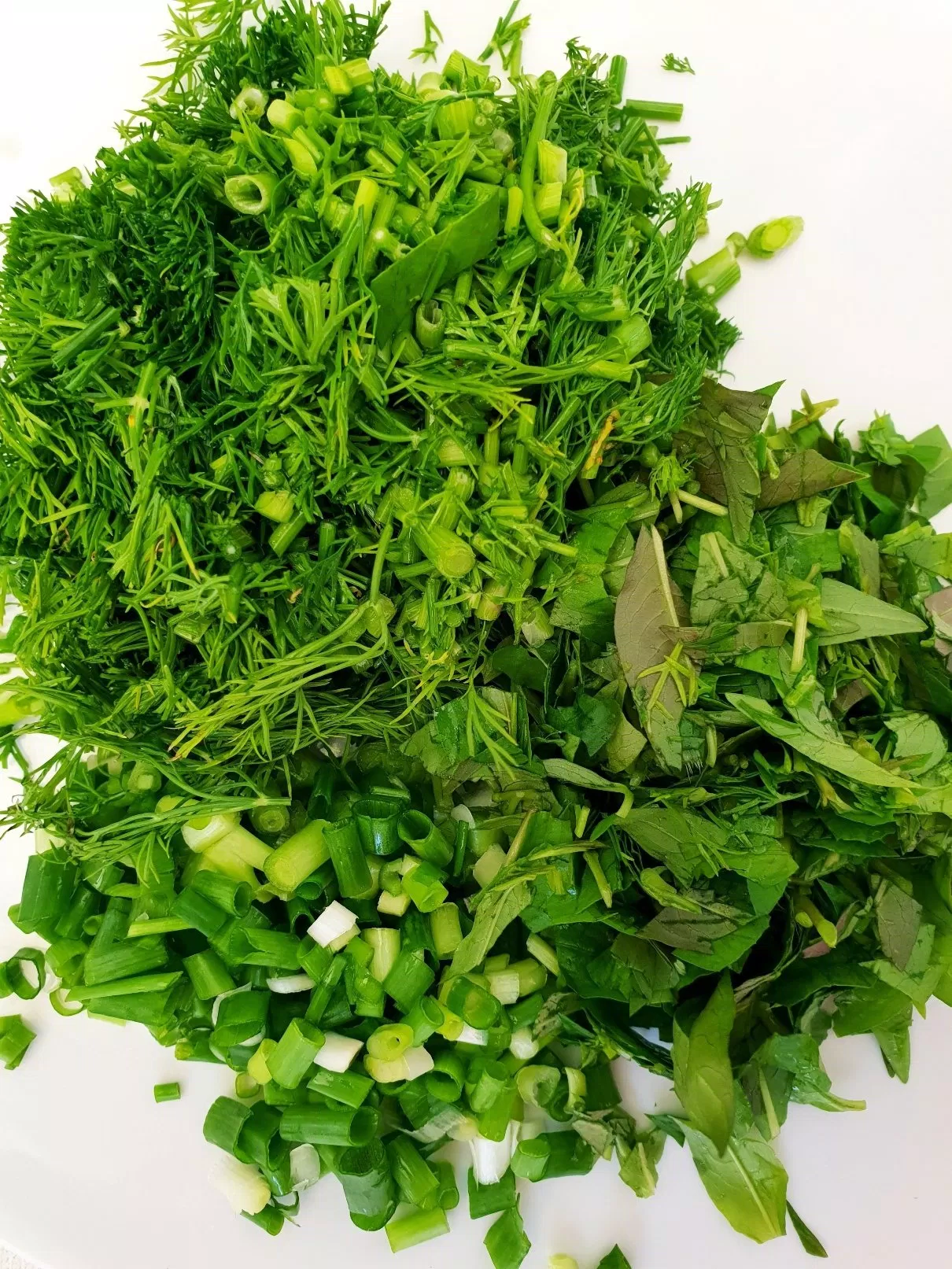 Hành lá, thì là, rau răm thái nhỏ (Nguồn : BlogAnChoi) Hành lá, thì là, rau răm thái nhỏ (Nguồn : BlogAnChoi)