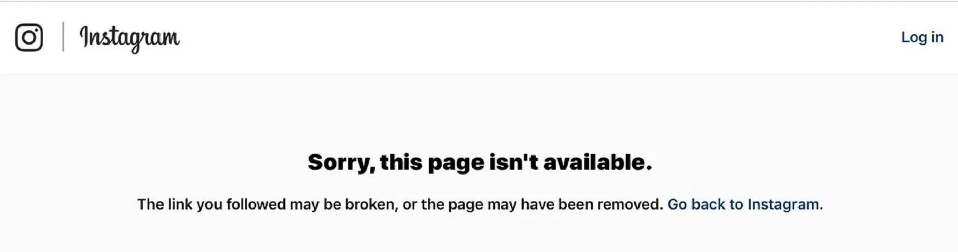 instagram error
