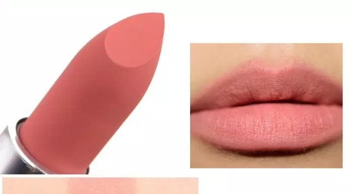MAC Sweet, No Sugar Kiss Powder Lipstick màu hồng đào ngọt ngào (nguồn: BlogAnChoi)