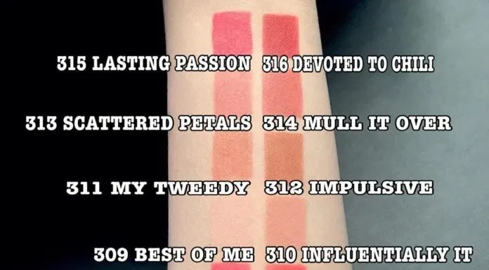 Bảng màu son MAC Powder Kiss Lipstick đa dạng, cuốn hút (nguồn: Internet)