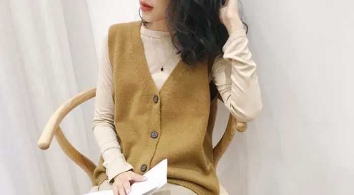 Áo gile len nữ
