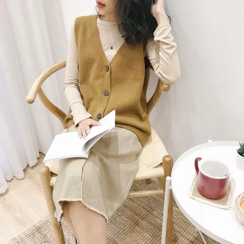 Áo gile len nữ
