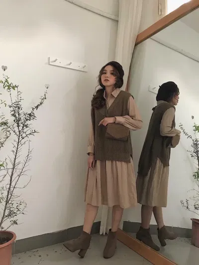 Áo gile len nữ