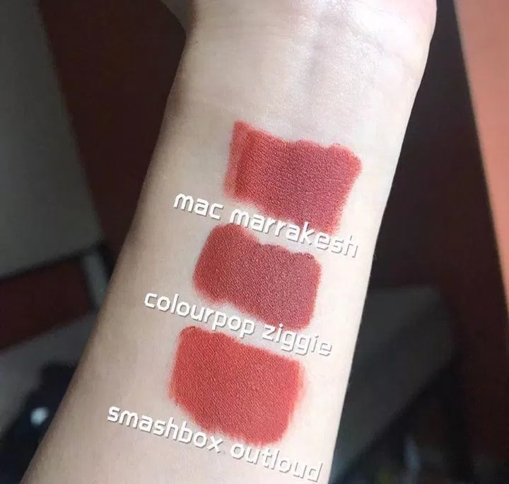 Colourpop Lippie Stix màu Ziggie chính là bản dupe hoàn hảo của Mac Marrakesh, Smashbox Outloud và Fenty Beauty Freckle Fiesta (Ảnh: Internet)