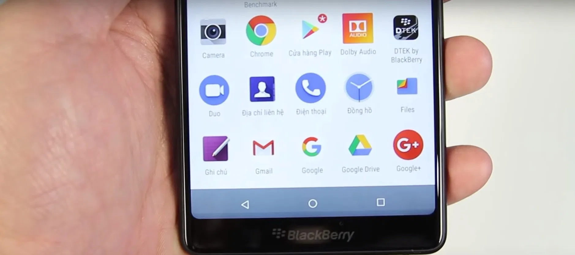 Thanh điều hướng của BlackBerry Evolve