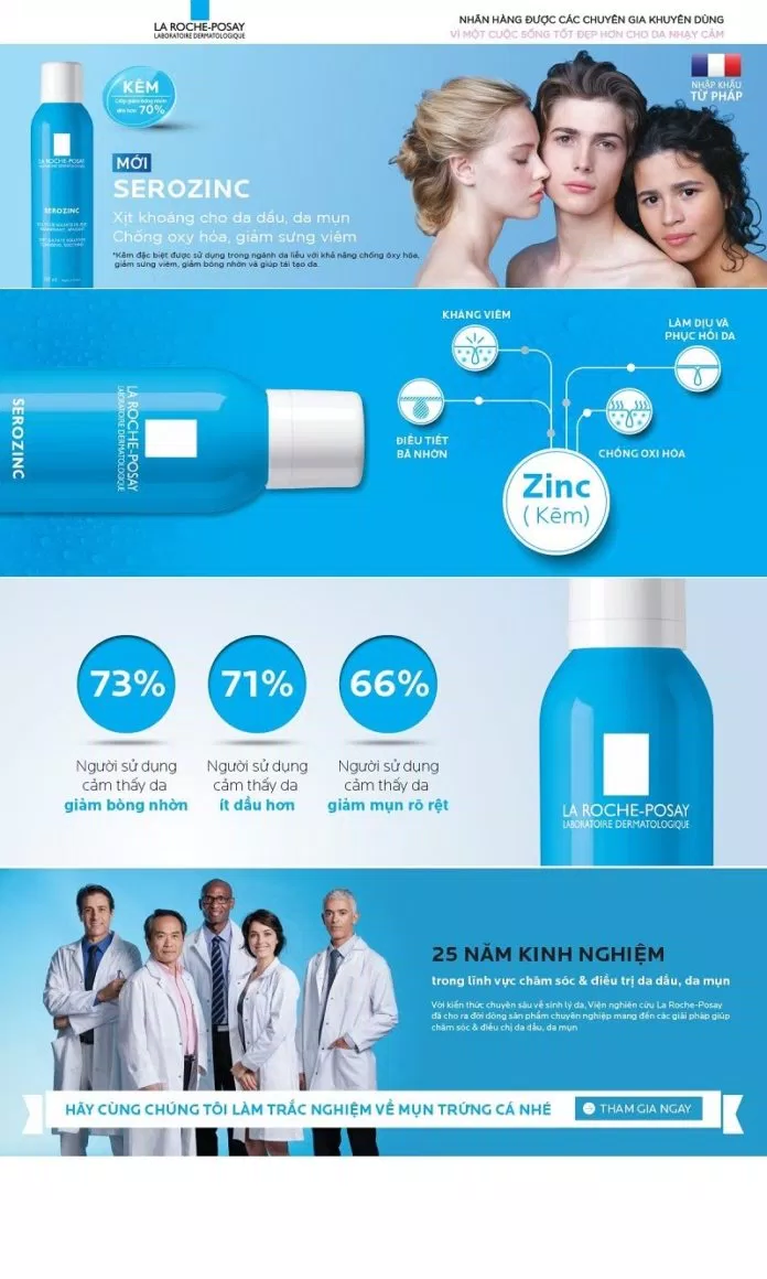 Người tiêu dùng có nhận xét rất tích cực về xịt khoáng La Roche Posay Serozinc (Nguồn: Internet) Người tiêu dùng có nhận xét rất tích cực về xịt khoáng La Roche Posay Serozinc (Nguồn: Internet)