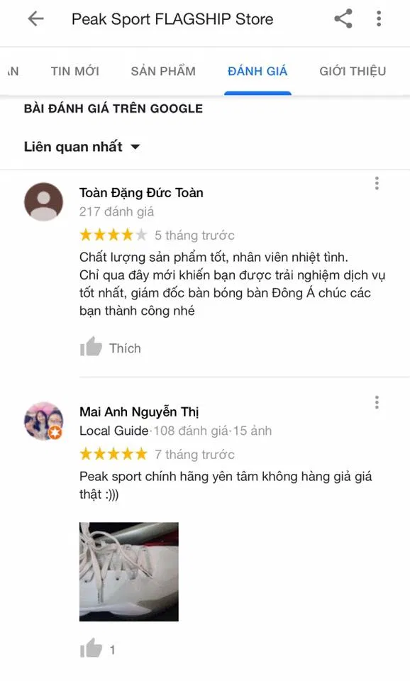 Top 10 shop giày thể thao uy tín tại Hà Nội