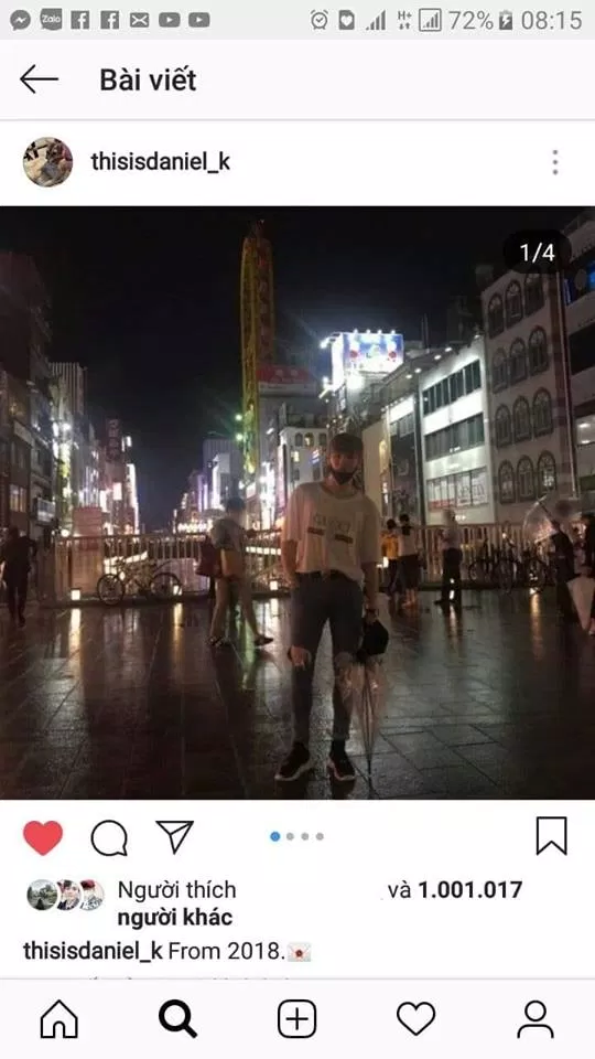 Bài viết được "triệu like" đầu tiên (Ảnh: thisisdaniel_k)