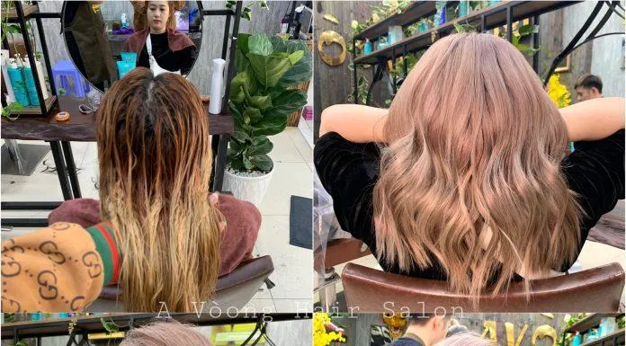 Nhuộm phục hồi tóc là thế mạnh của A Vòong Hair Salon & Academy. (Nguồn: A Vòong Hair Salon & Academy)