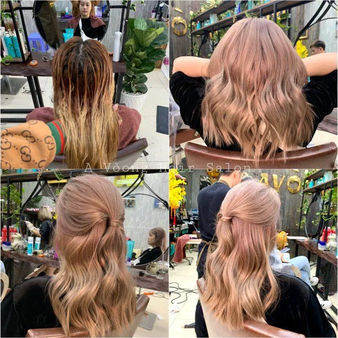 Nhuộm phục hồi tóc là thế mạnh của A Vòong Hair Salon & Academy. (Nguồn: A Vòong Hair Salon & Academy)
