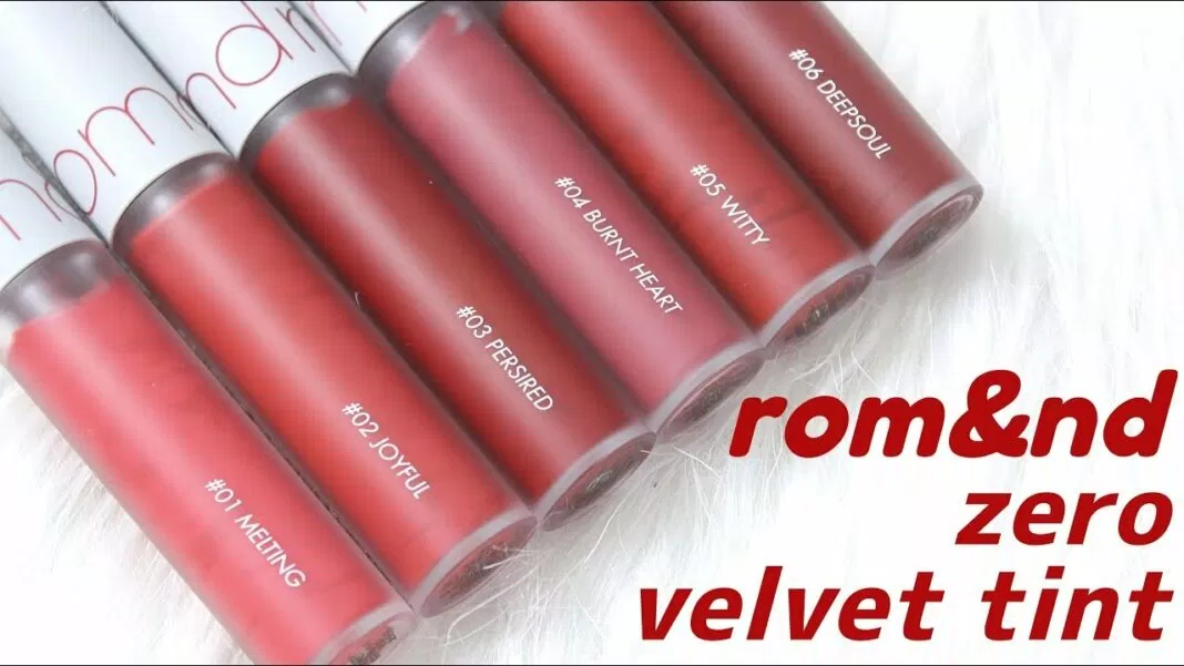 Bộ sưu tập Romand Zero Velvet Tint của hãng Romand (nguồn: Internet)