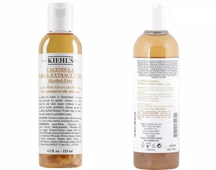Bao bì của sản phẩm Kiehl’s Calendula Herbal Extract Alcohol Free Toner