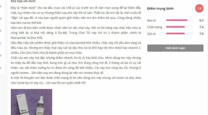 Đánh giá của khách hàng trên Shopee (nguồn: BlogAnChoi)