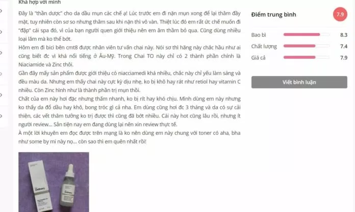 Đánh giá của khách hàng trên Shopee (nguồn: BlogAnChoi)