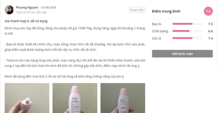 Đánh giá của khách hàng tại Sheis