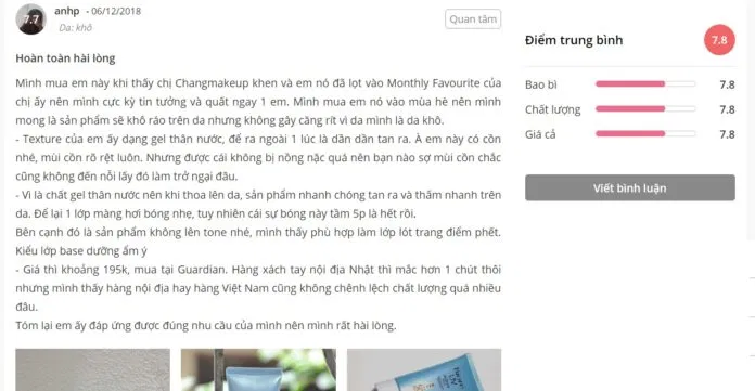 Đánh giá của khách hàng tại Sheis