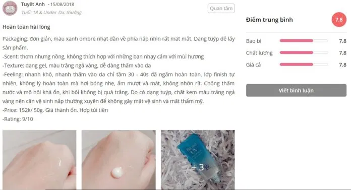 Đánh giá của khách hàng tại Sheis