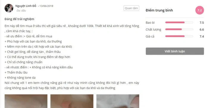 Đánh giá của khách hàng tại Sheis