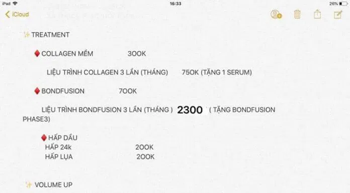 Bảng giá của Gác Mini( Nguồn: Gác Mini) Bảng giá của Gác Mini( Nguồn: Gác Mini)