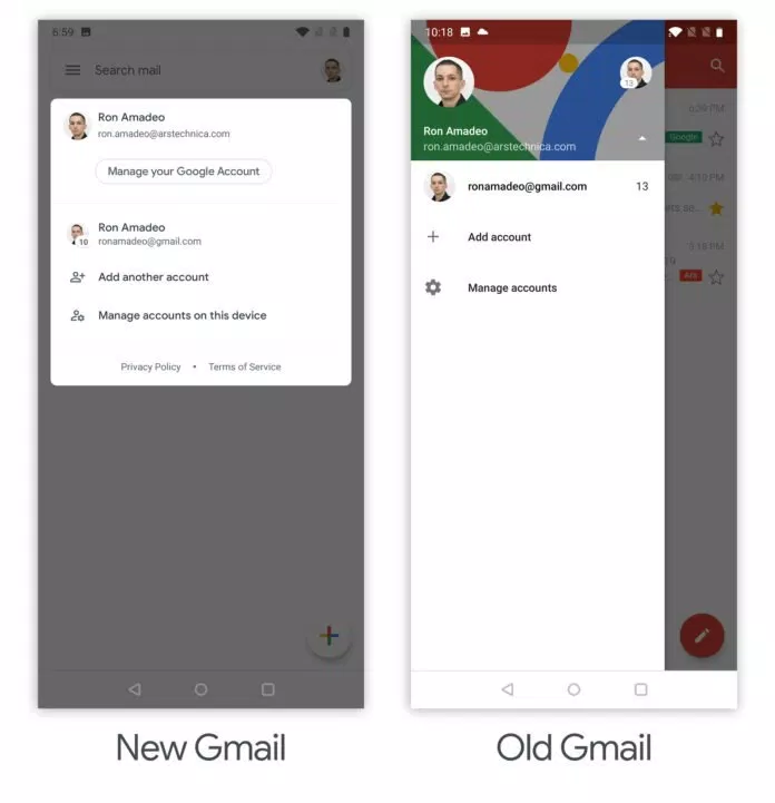 So sánh ứng dụng Gmail mới và cũ