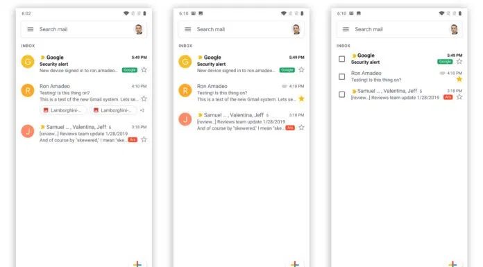 Gmail phiên bản cập nhật mới cho điện thoại