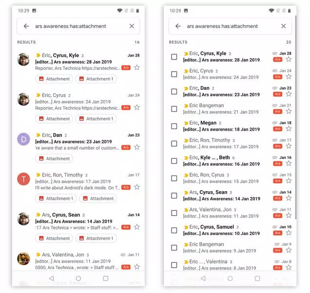 Gmail phiên bản mới trên điện thoại