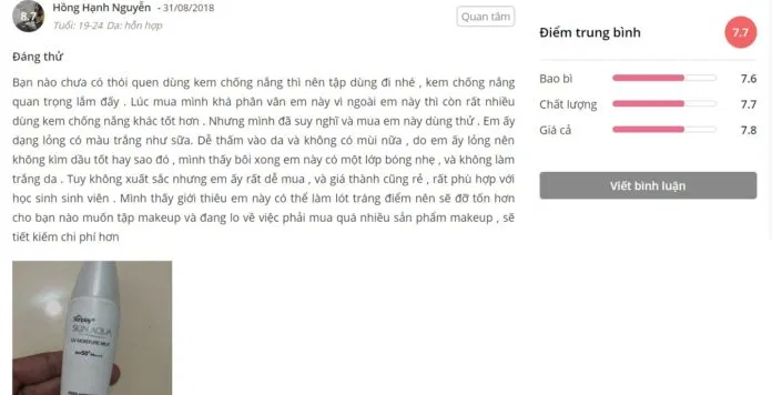 Đánh giá của khách hàng tại Sheis