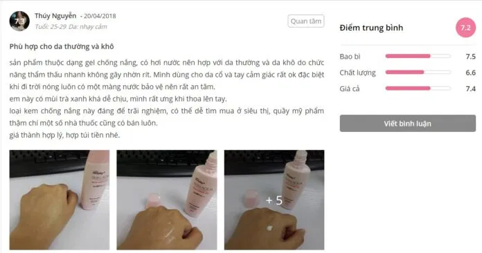 Đánh giá của khách hàng tại Sheis