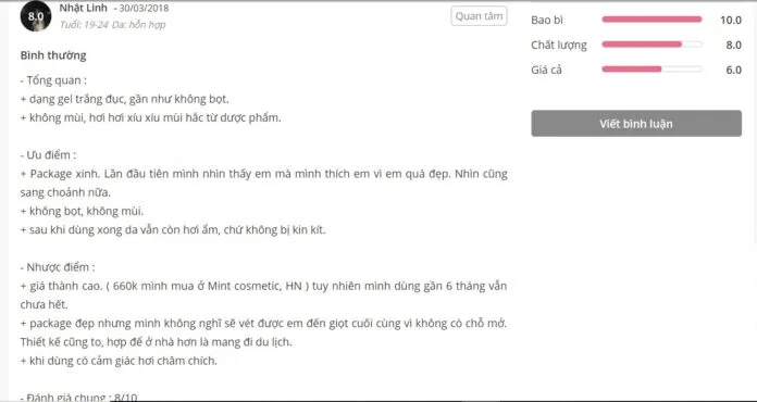 Đánh giá của khách hàng tại Sheis