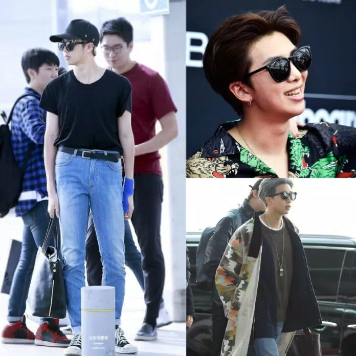 Kính râm bản to là phụ kiện không thể tách rời với chàng rapper đa tài RM trong nhóm nhạc BTS kính râm
