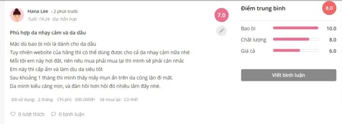 Đánh giá của khách hàng tại Sheis