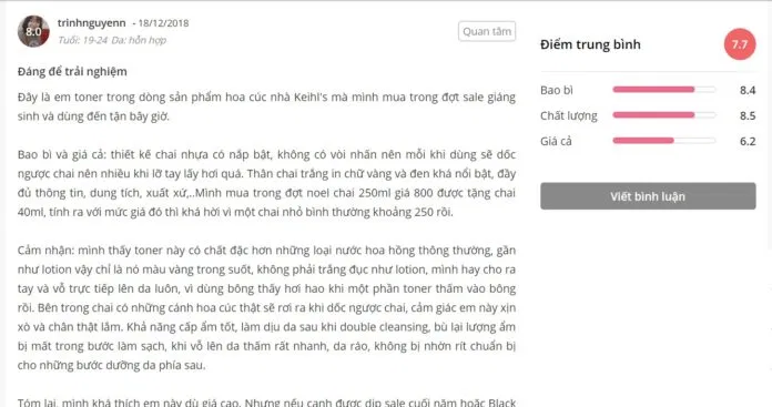 Đánh giá của khách hàng tại Sheis