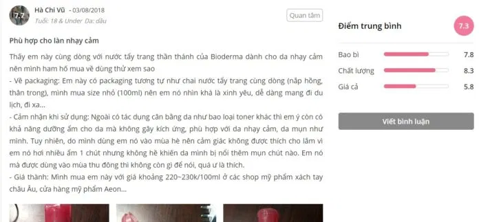 Đánh giá của khách hàng tại Sheis