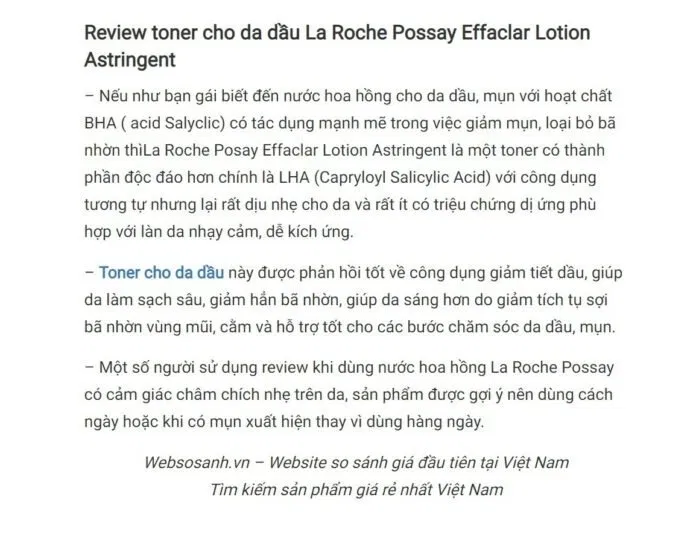 Đánh giá sản phẩm tại Websosanh