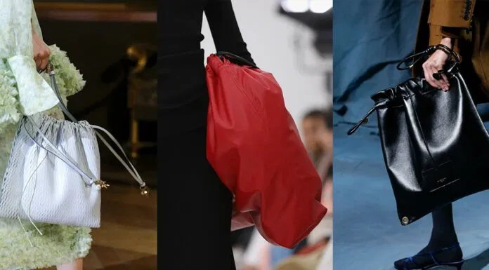 Đây là chiếc túi vô cùng tiện lợi phù hợp với những cô nàng thích cất giữ nhiều đồ đạc túi dây rút