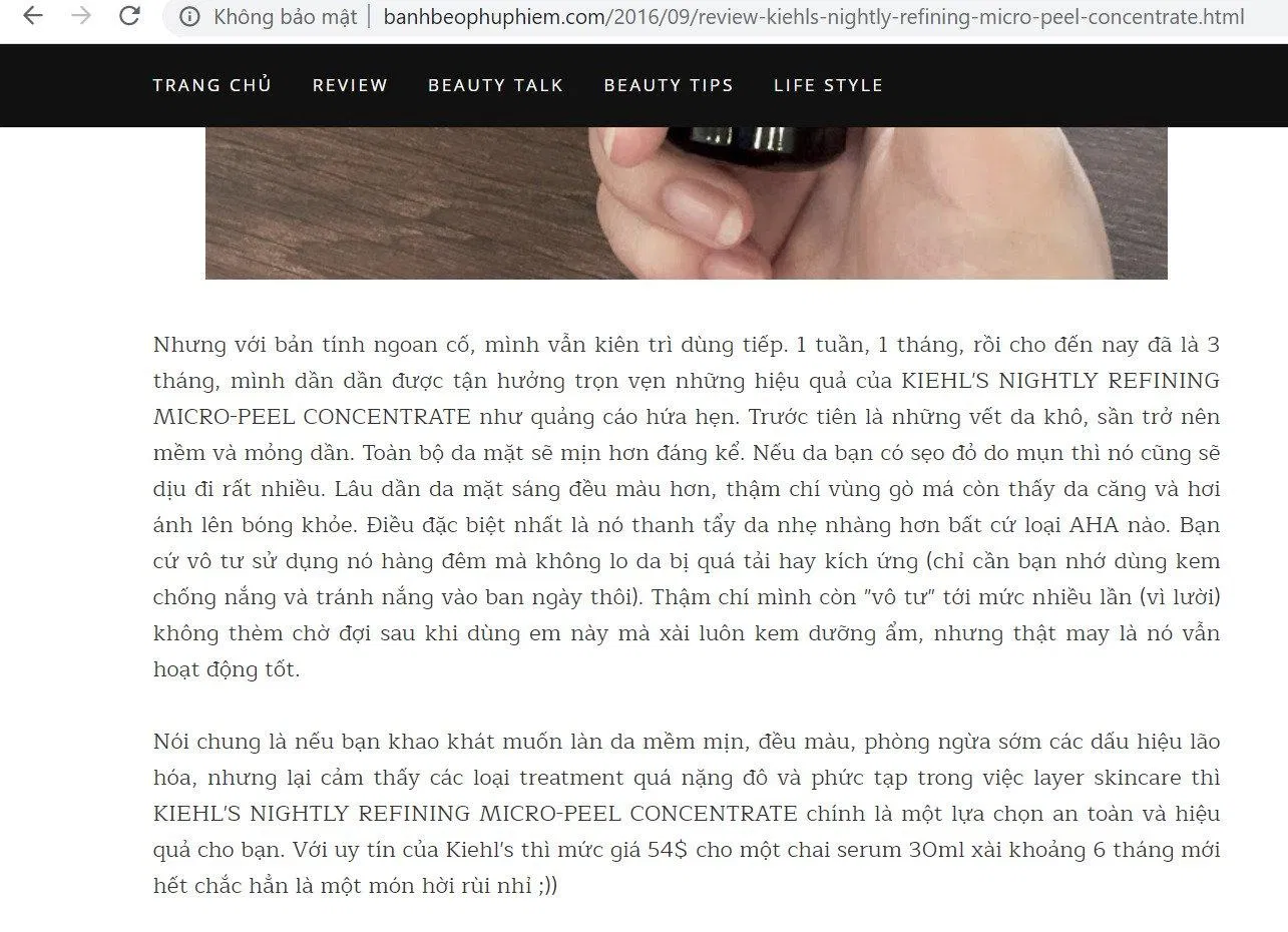 Review sản phẩm của banhbeophuphiem Review sản phẩm của banhbeophuphiem