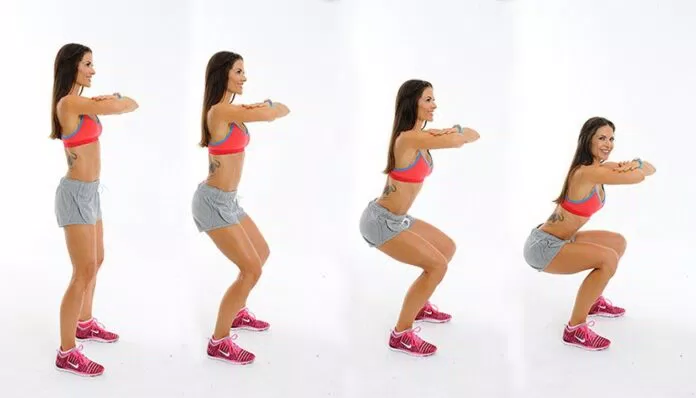 Squat là bài tập chủ đạo giúp giảm mỡ bụng của ngày thứ 3 Squat là bài tập chủ đạo giúp giảm mỡ bụng của ngày thứ 3