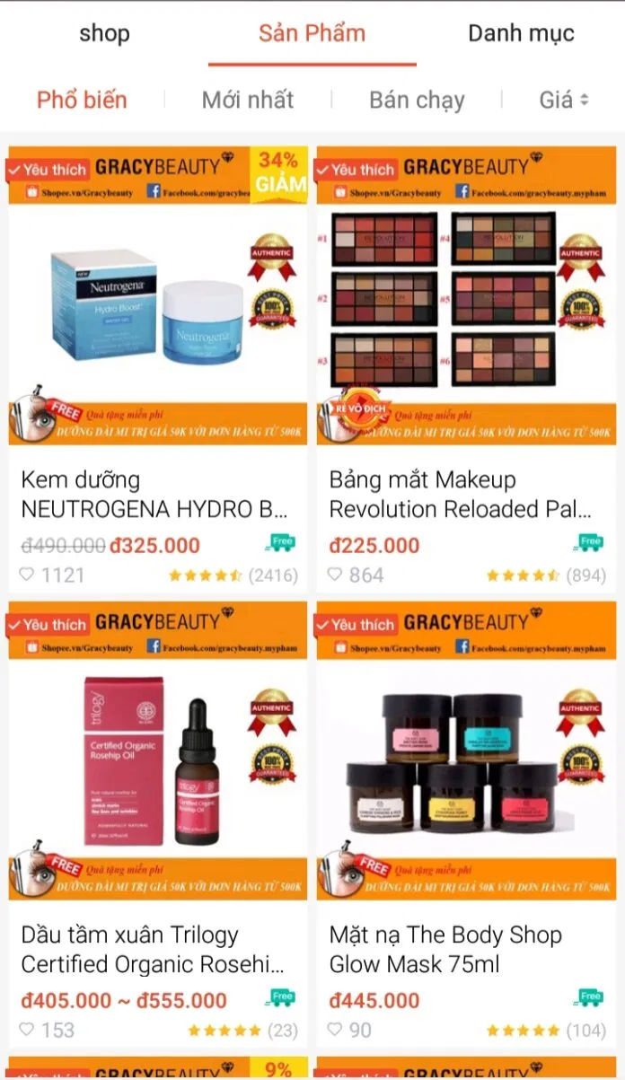 Gracy Beauty là shop chuyên xách tay hàng US-UK chính hãng (Nguồn: Gracy Beauty) Gracy Beauty là shop chuyên xách tay hàng US-UK chính hãng (Nguồn: Gracy Beauty)