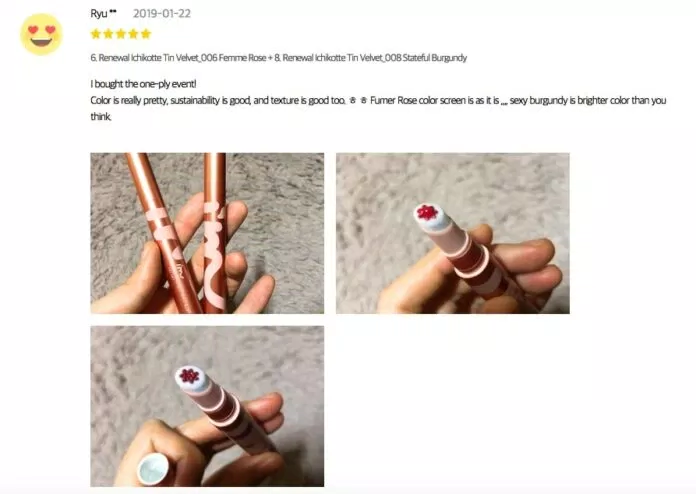 Đánh giá của một khách hàng trên trang web của memebox. (Nguồn: BlogAnChoi)