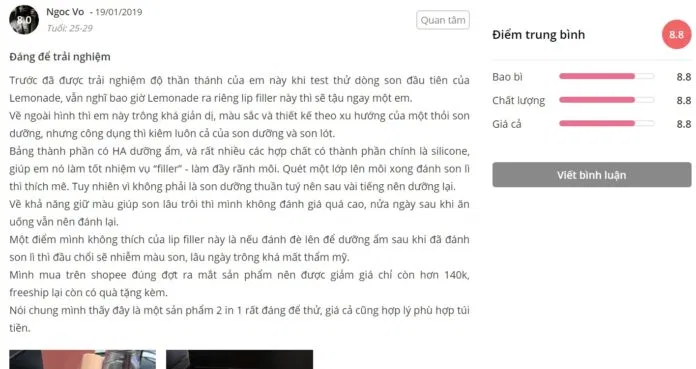 Đánh giá của khách hàng tại Sheis