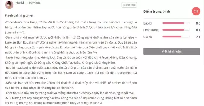 Đánh giá của khách hàng tại Sheis