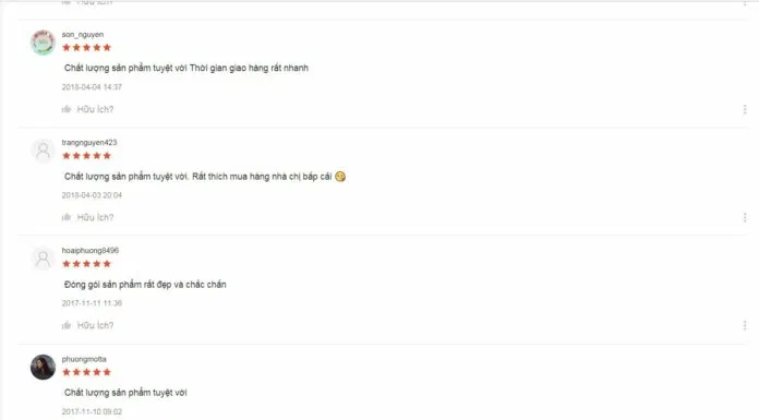 Đánh giá của khách hàng trên Shopee (nguồn: BlogAnChoi)