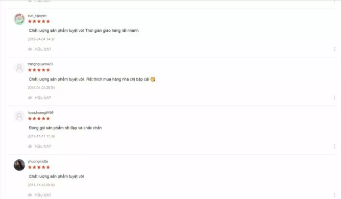 Đánh giá của khách hàng trên Shopee (nguồn: BlogAnChoi)