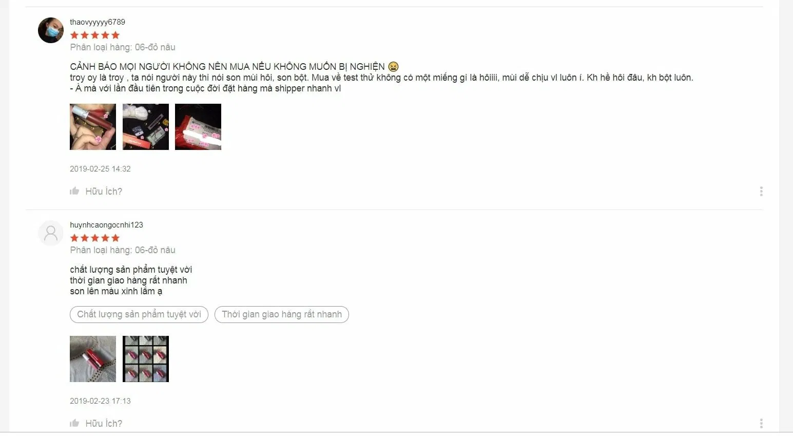 Đánh giá của khách hàng trên Shopee (nguồn: BlogAnChoi)