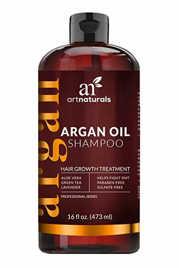 Dầu Argan Oil for Hair-Regrowth được đóng trong chai khá lớn, màu nâu đỏ, sang trọng (ảnh: internet).